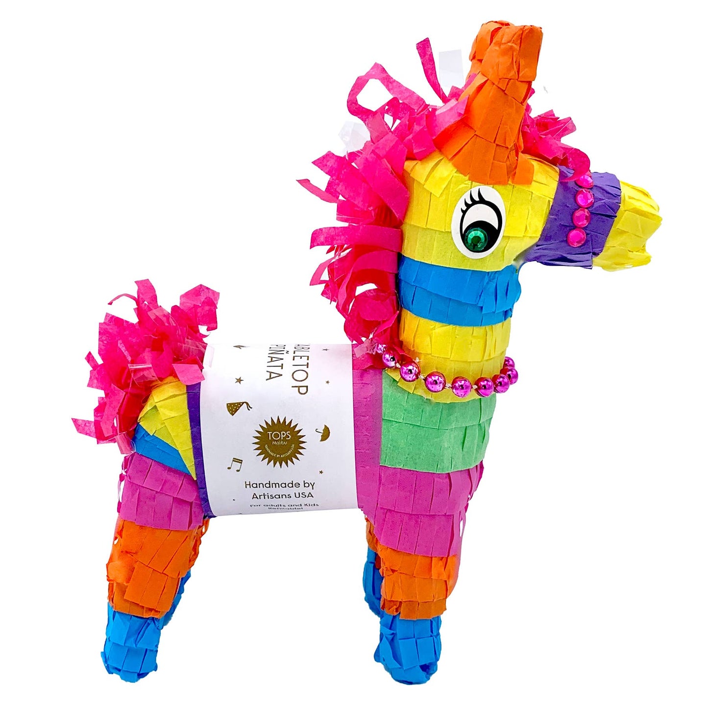 Refillable 8" Tabletop Piñata - Donkey - Assorted Colors