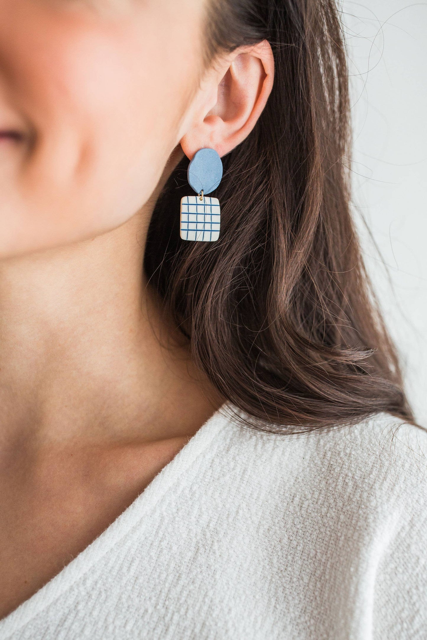 Lattice Earrings - In Thistle