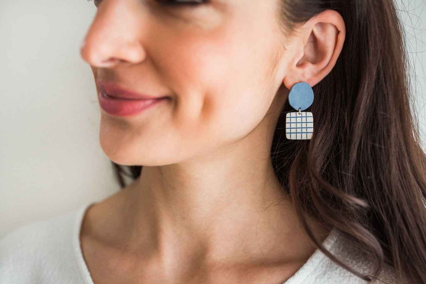 Lattice Earrings - In Thistle