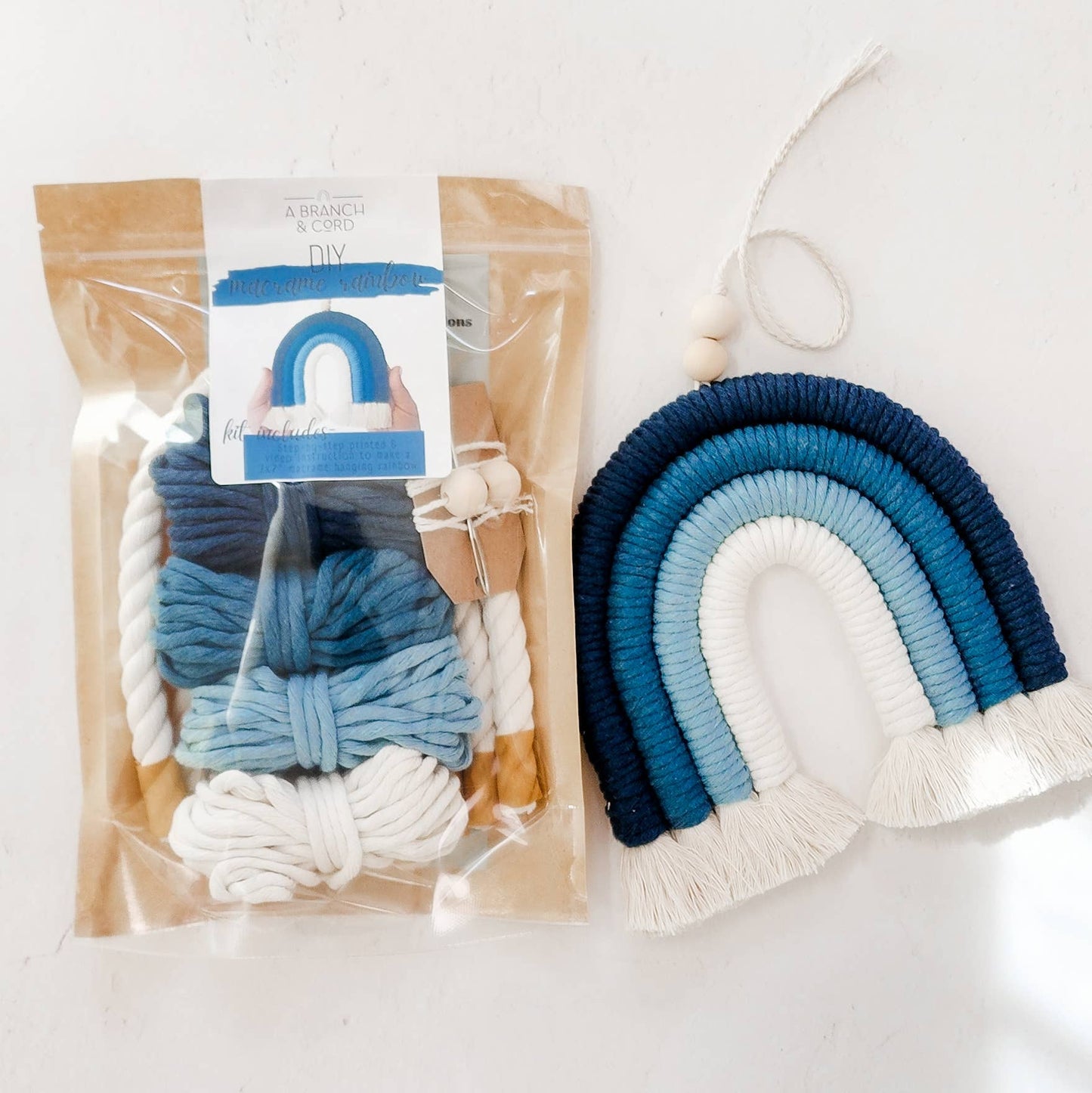 DIY Macrame Rainbow Kit: Teal