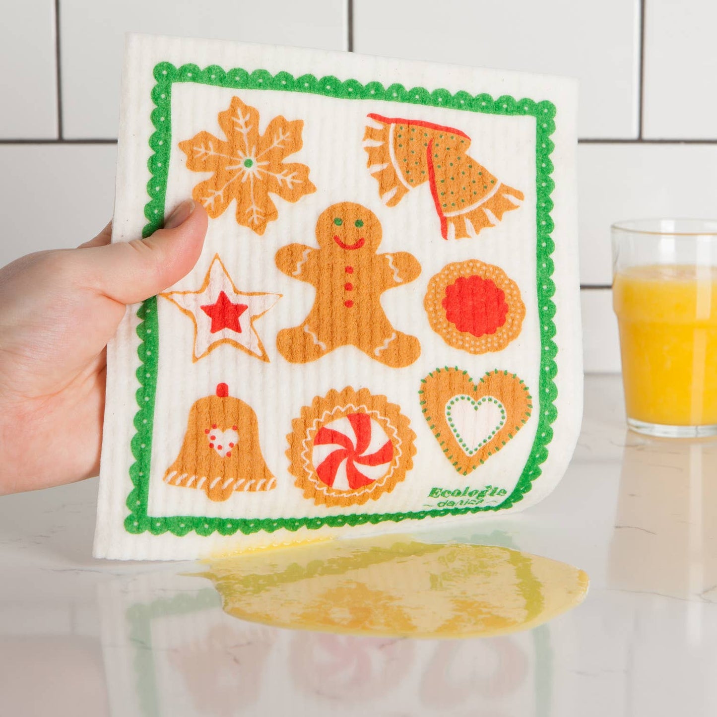 Holiday Cookies Swedish Dishcloth