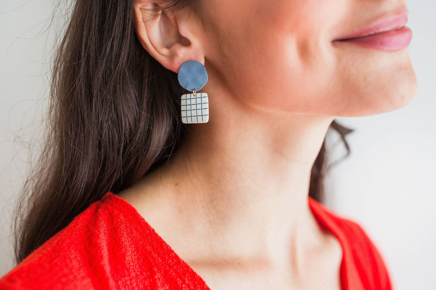 Lattice Earrings - In Thistle