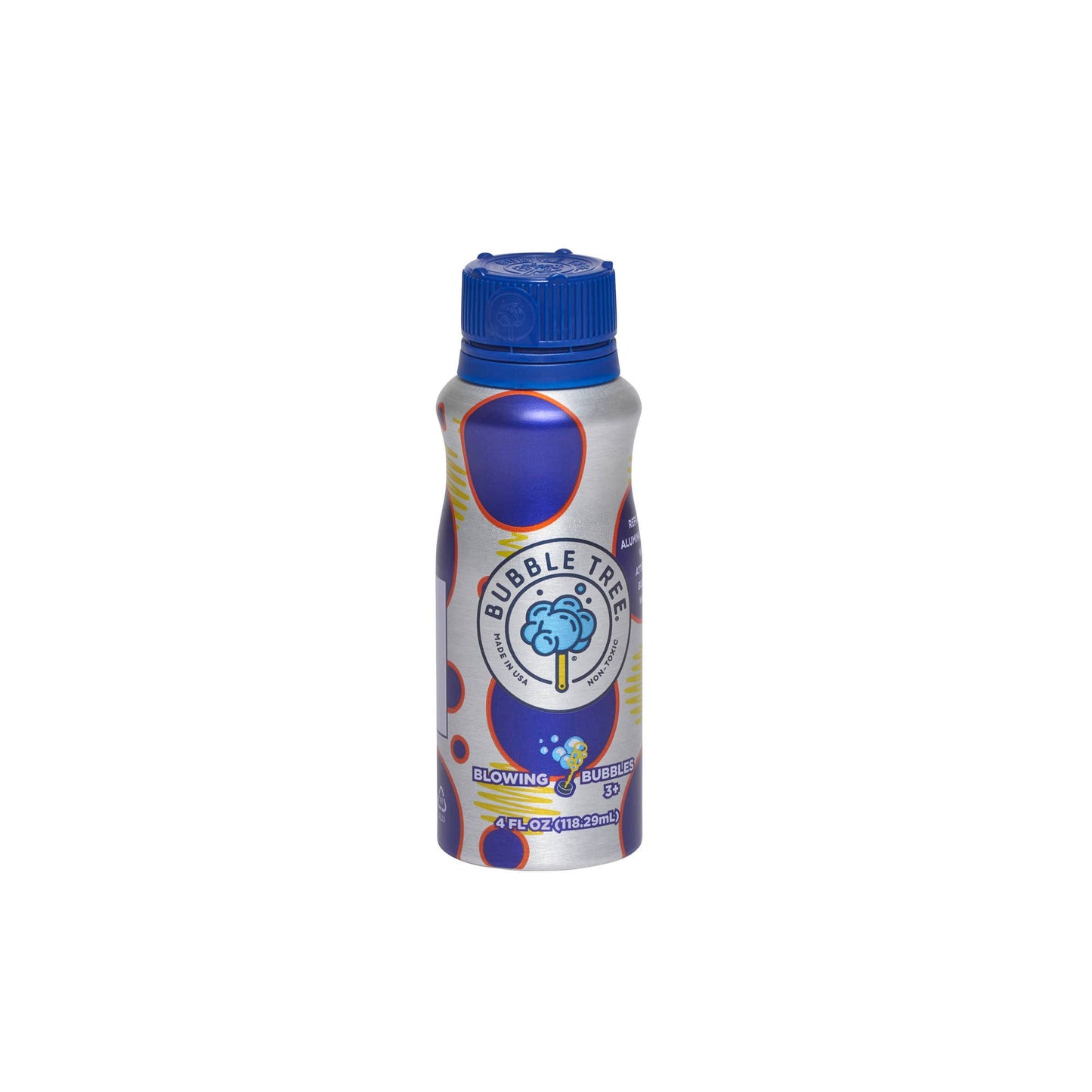 Bubble Tree 4 FL. Oz. Aluminum Bubble Bottle & Wand