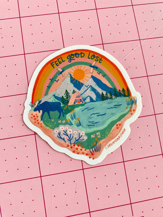 Feel Good Lost Sticker - Hiking/Outdoors/Nature Sticker