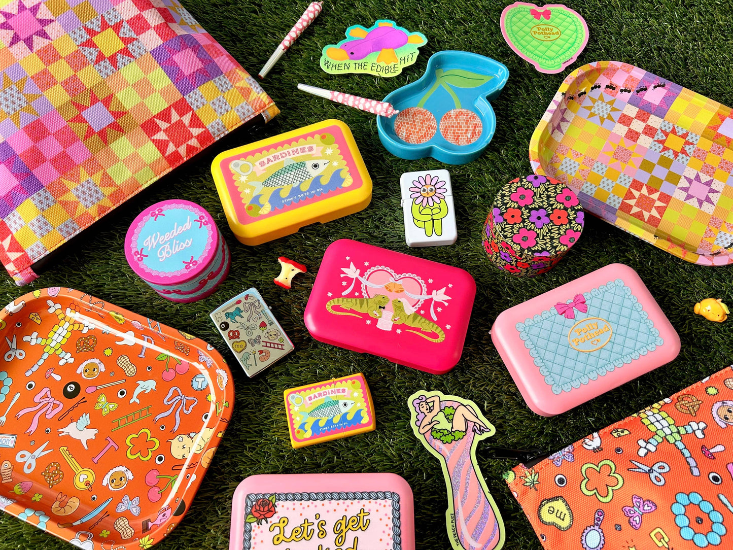 Large Patchwork Quilt Tray