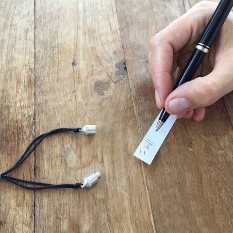 Wish Capsule Necklace w/ 3-Paper Scrolls - Silver Capsule