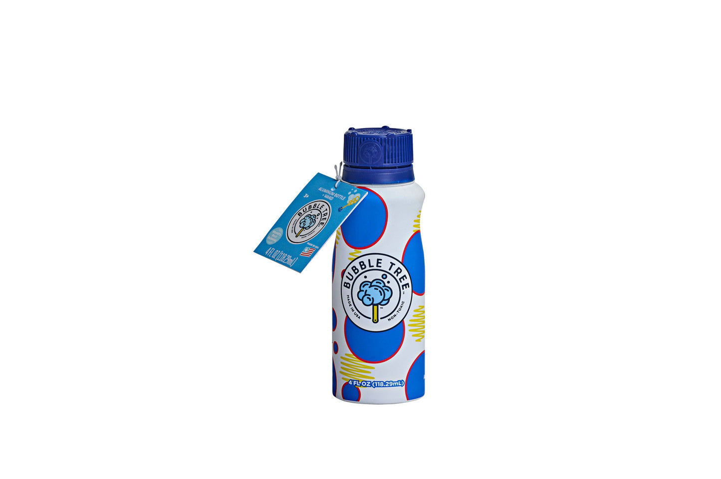 Bubble Tree 4 FL. Oz. Aluminum Bubble Bottle & Wand
