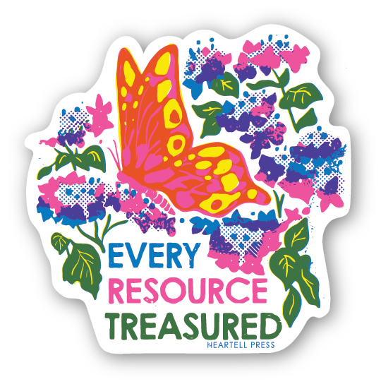 Eco Friendly Every Resource Treasured Die Cut Sticker