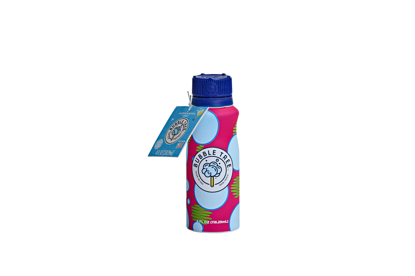 Bubble Tree 4 FL. Oz. Aluminum Bubble Bottle & Wand