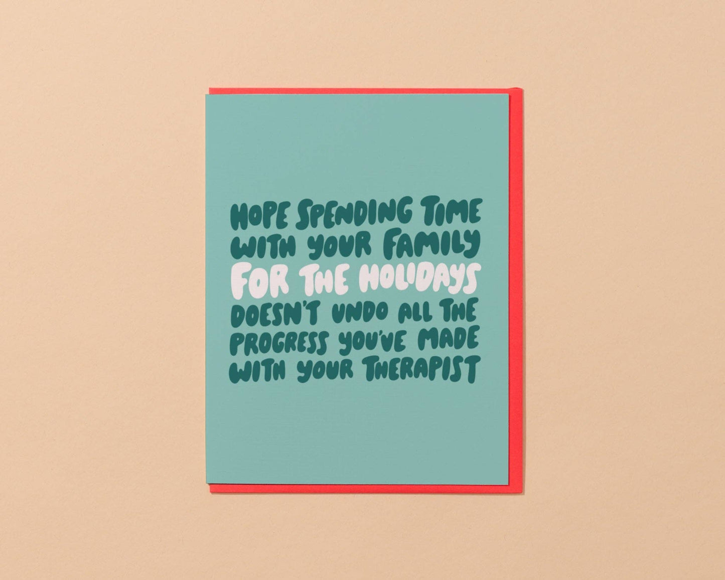 Spending Time with Family Holiday Therapy Card
