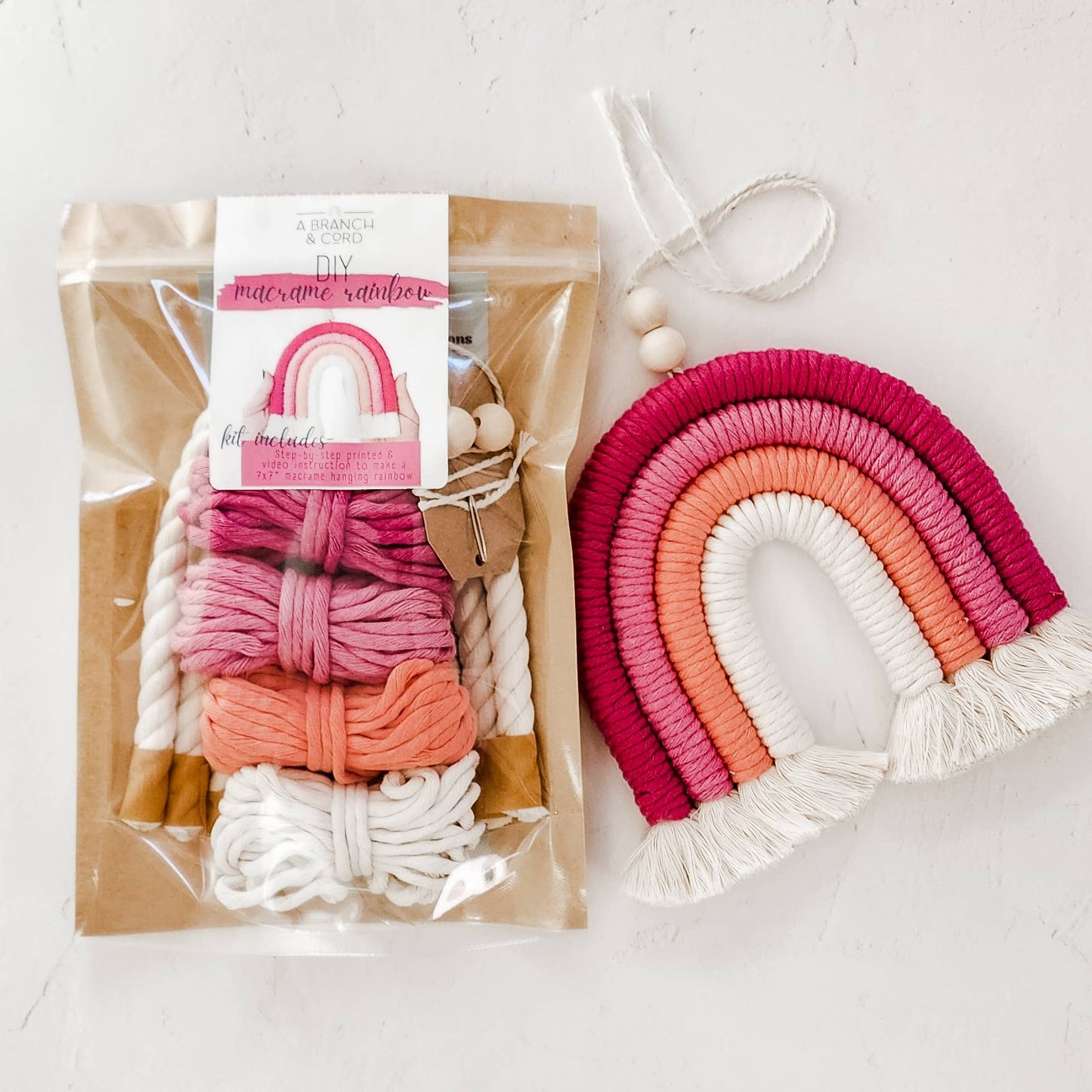 DIY Macrame Rainbow Kit: Teal