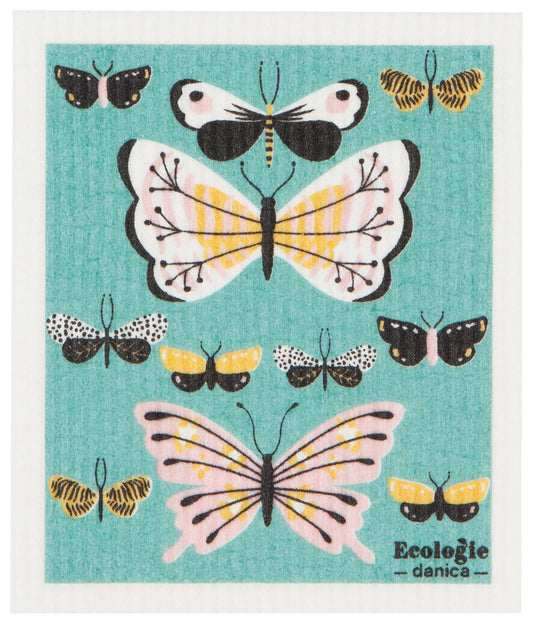 Swedish Sponge Reusable Dishcloth Butterflies