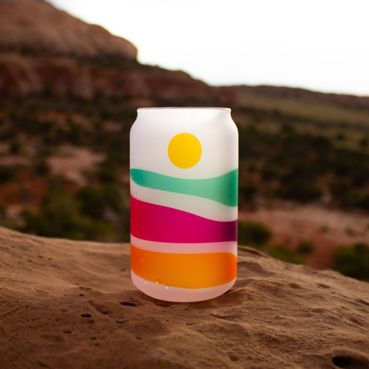 Colorful Mountain Beer Glass - Colorful Glassware Set