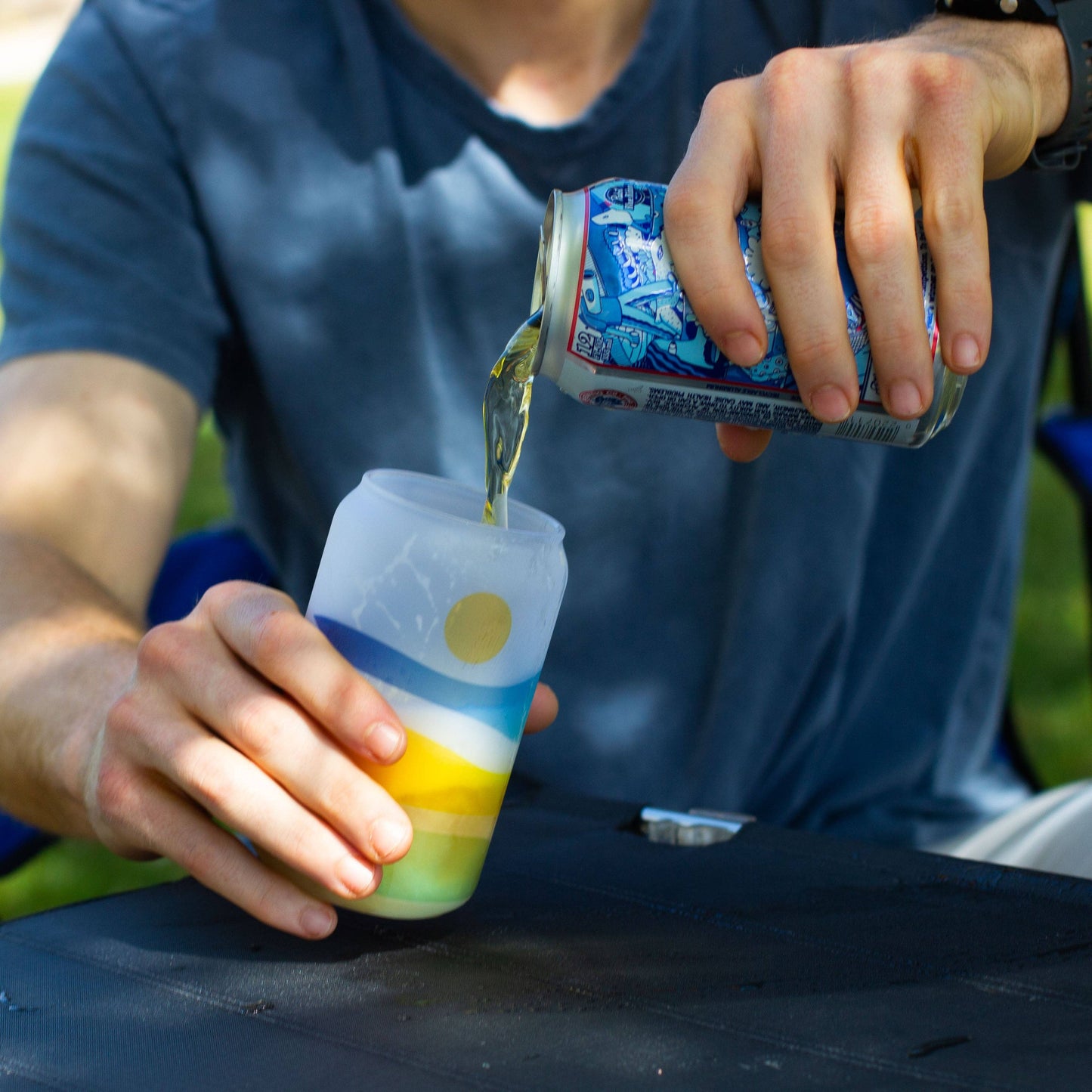 Colorful Mountain Beer Glass - Colorful Glassware Set