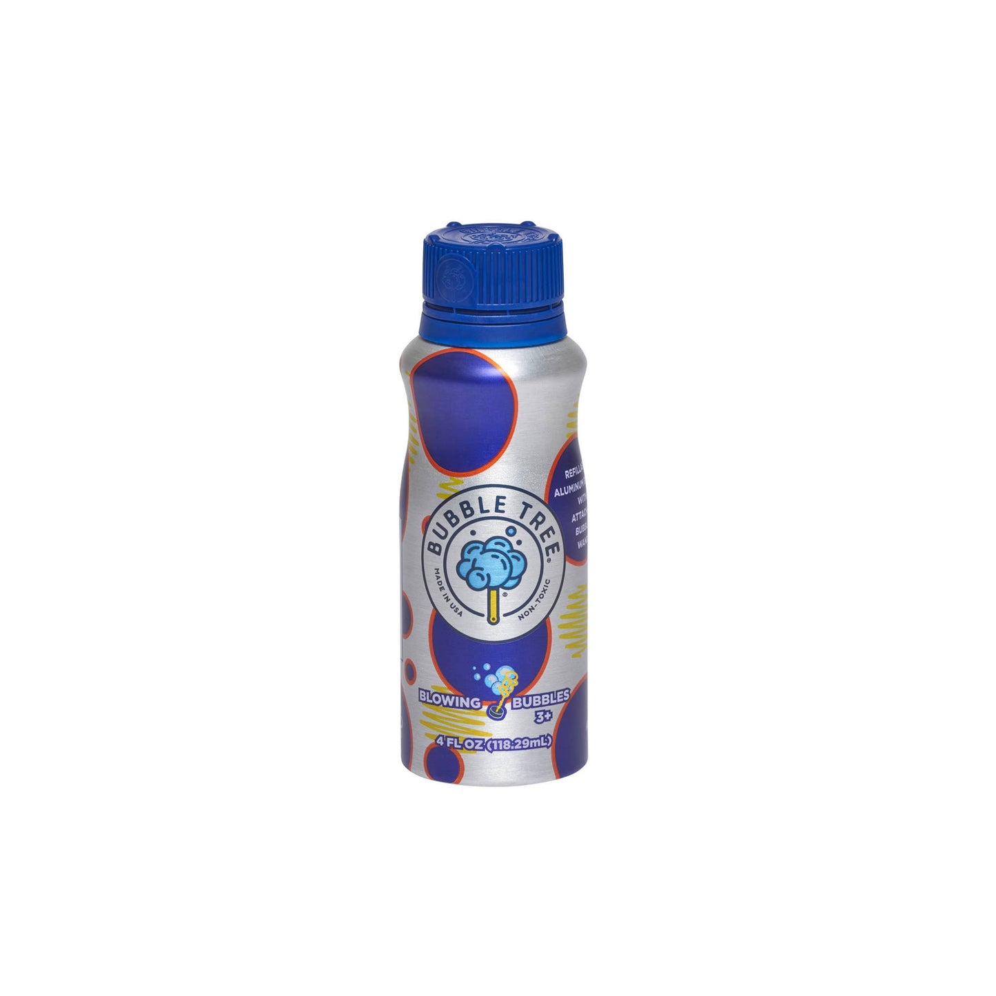 Bubble Tree 4 FL. Oz. Aluminum Bubble Bottle & Wand