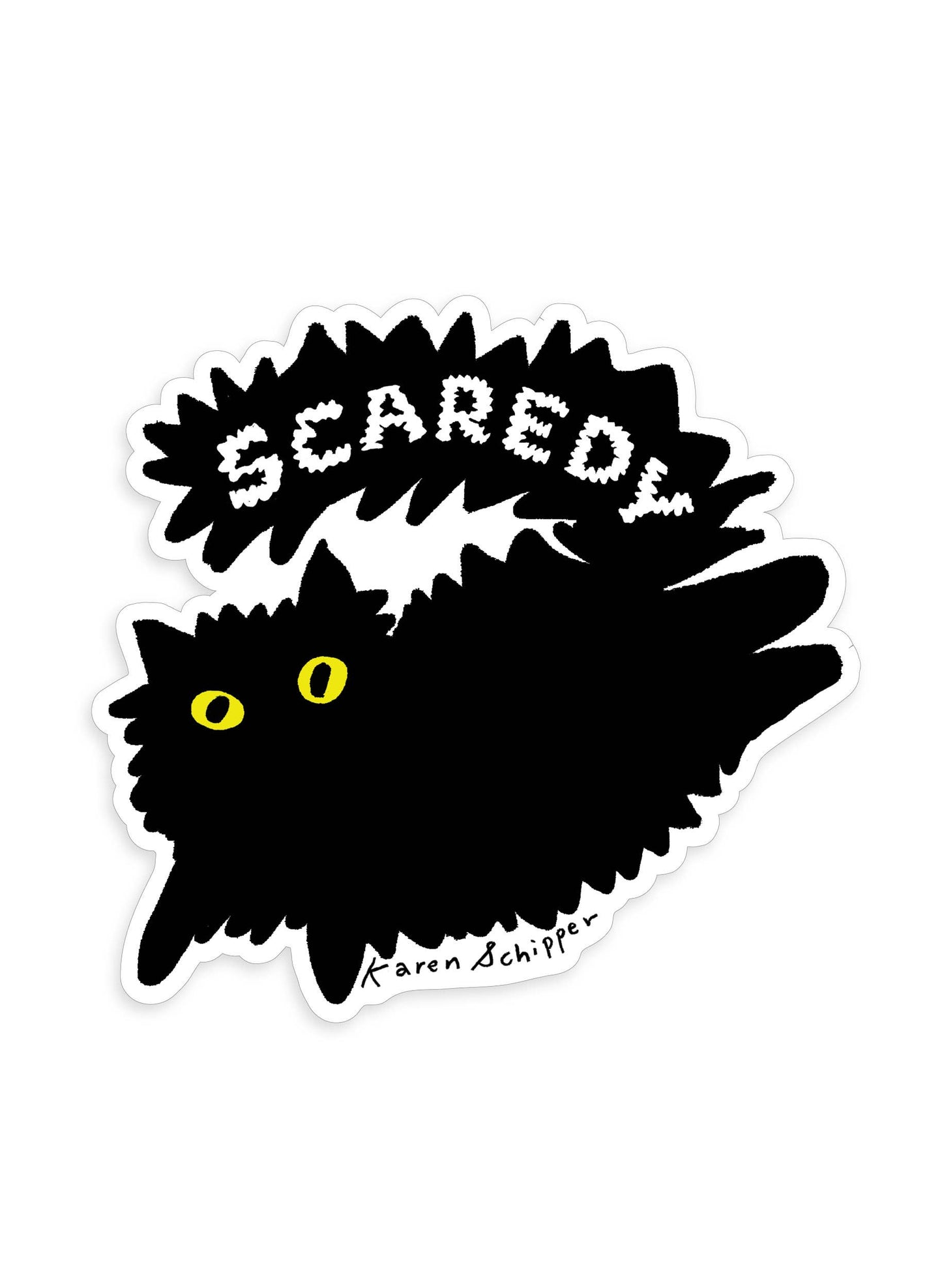 Scaredy Cat Sticker
