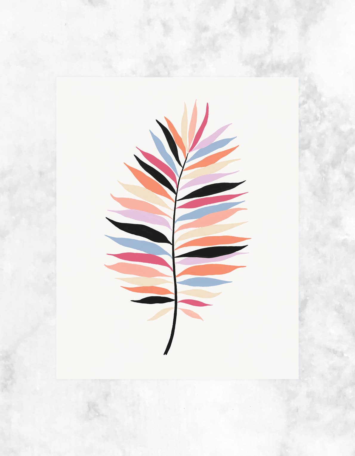Rainbow Palm Print - 8x10