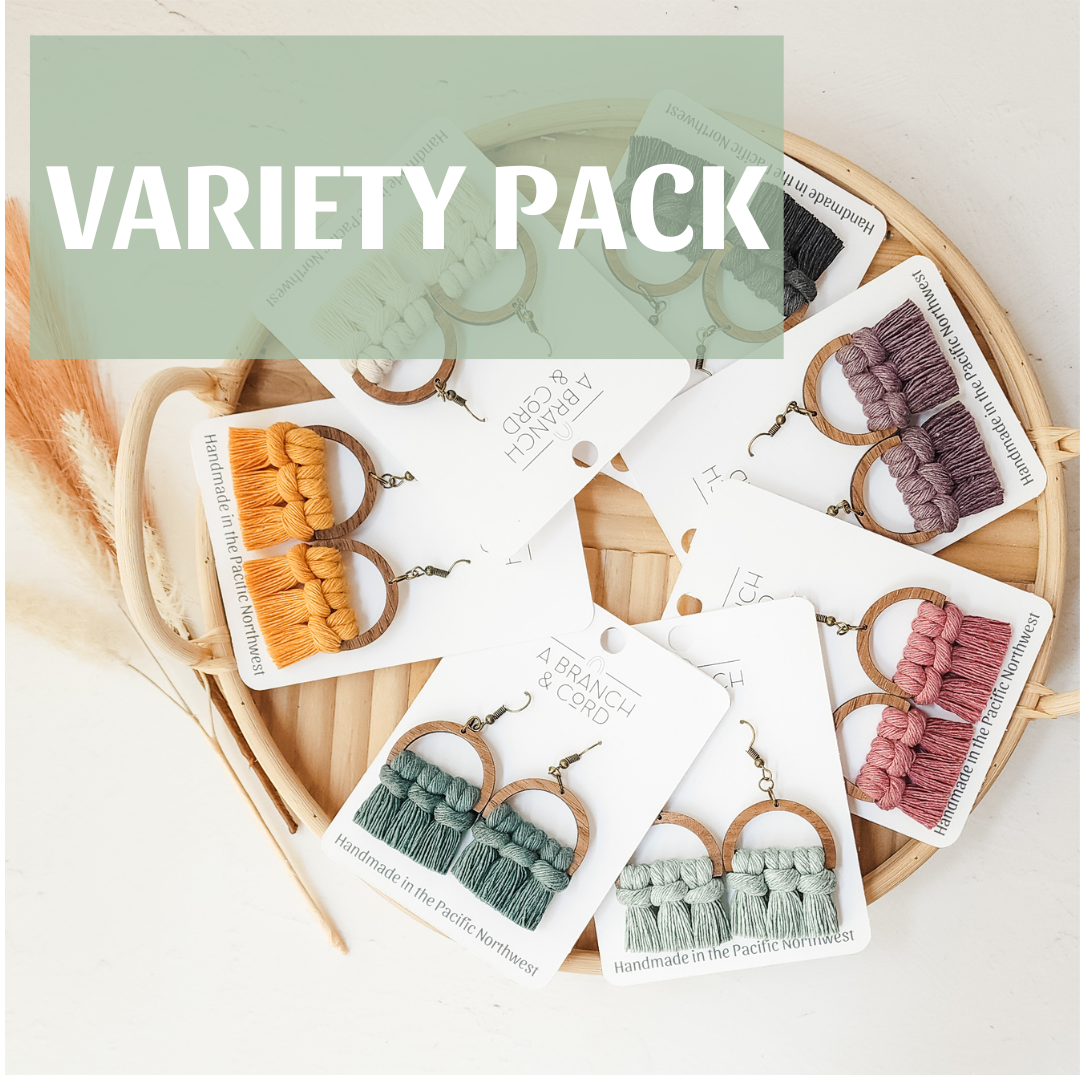 Macrame Fringe Earrings