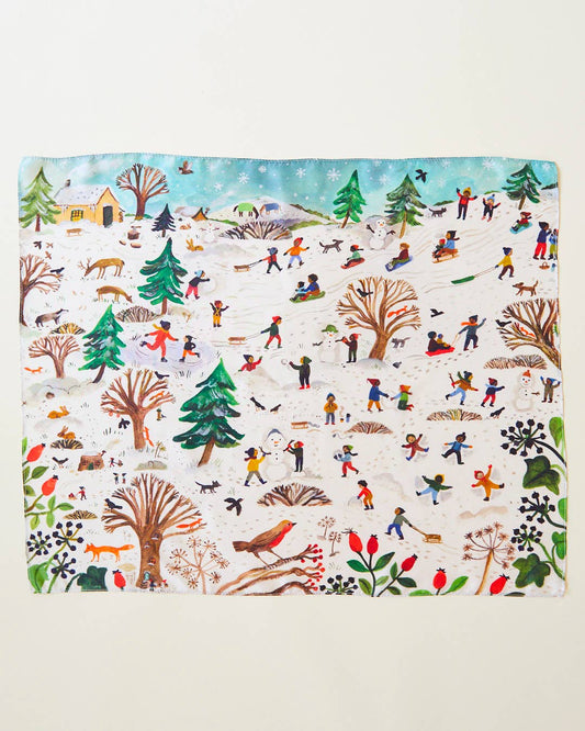 Snowy Day Seek & Find Playsilk - artist Playsilk
