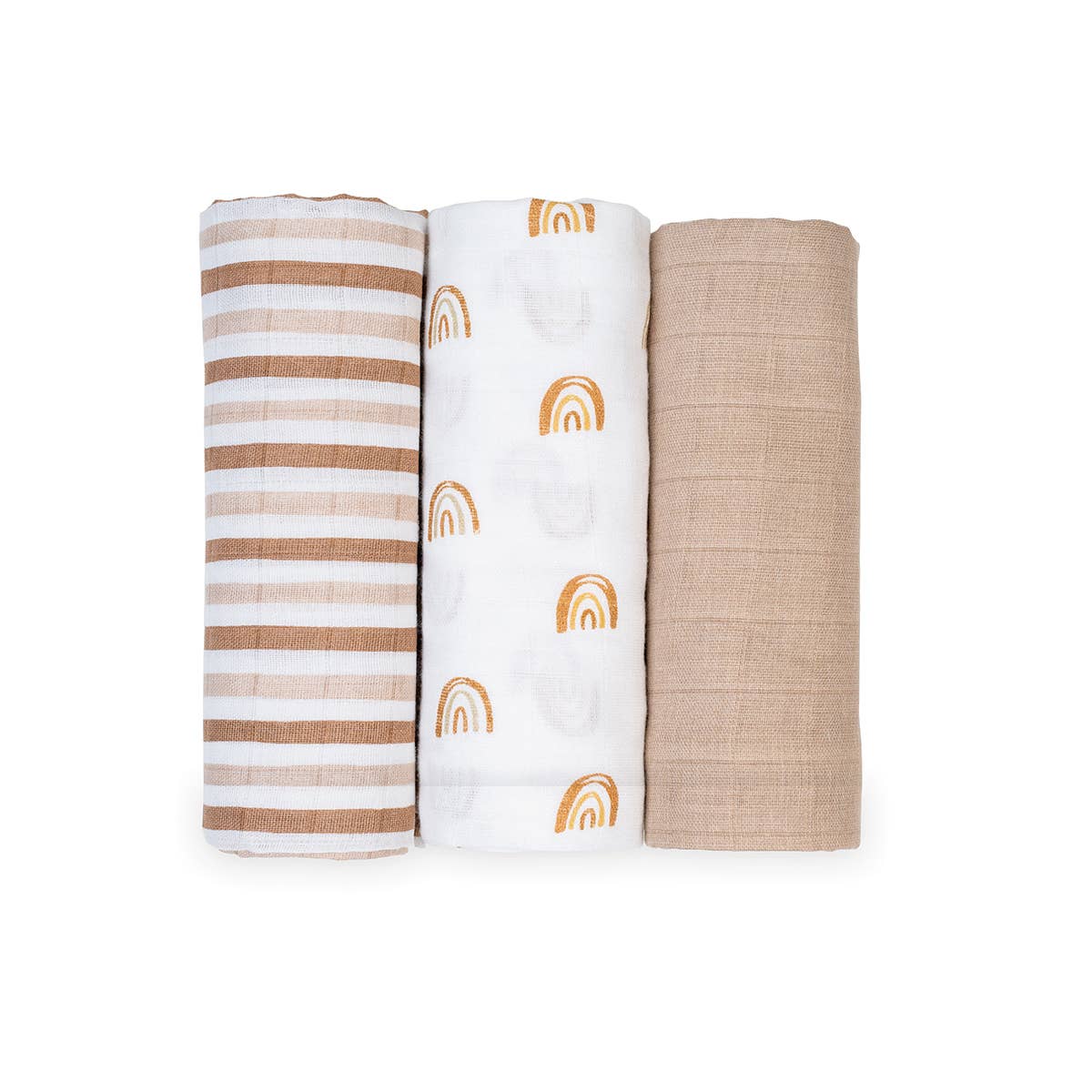 3pk Muslin Receiving Blankets - Rainbows