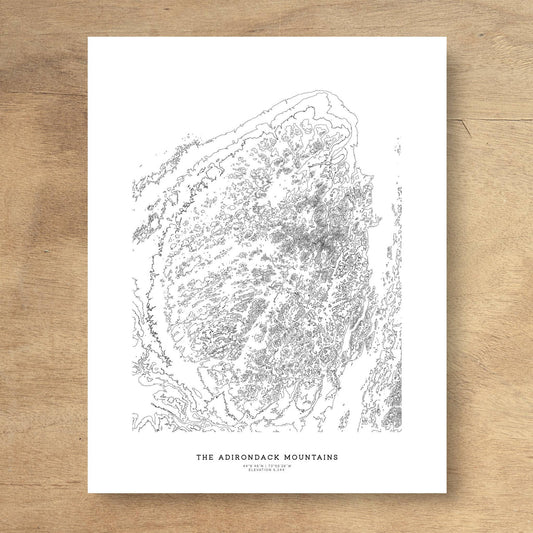 Adirondacks Topographic Map Art Poster Print