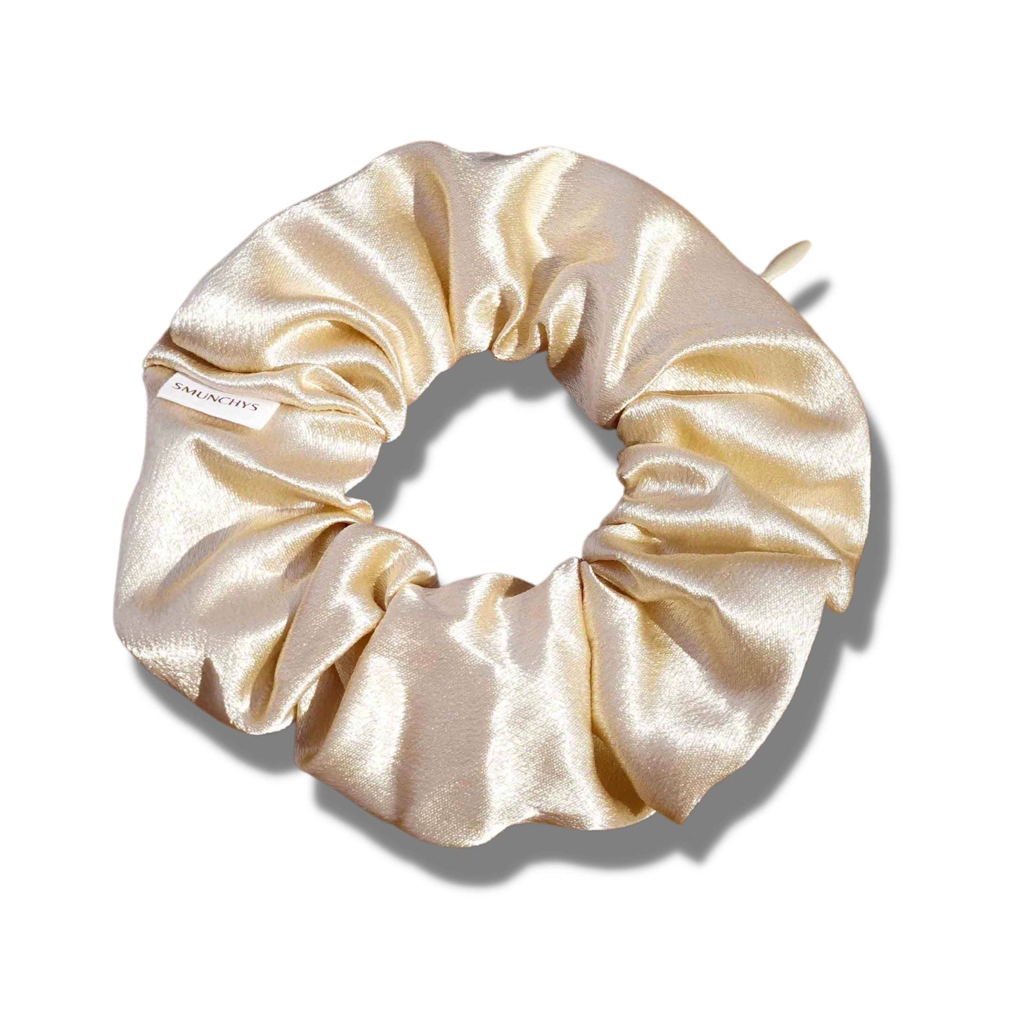 Satin Gold Zipper Pocket Scrunchie