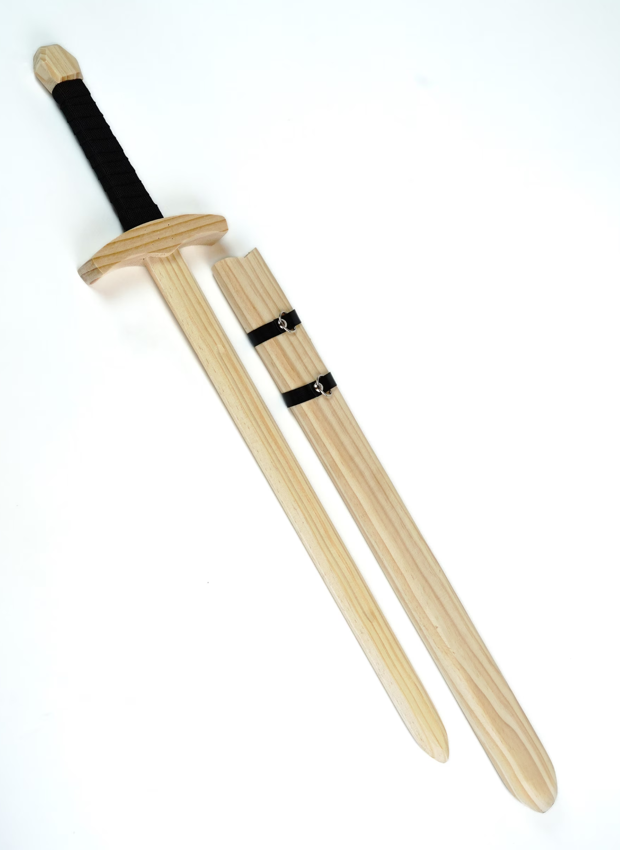 Wooden Toy Sword with Sheath - No Finish