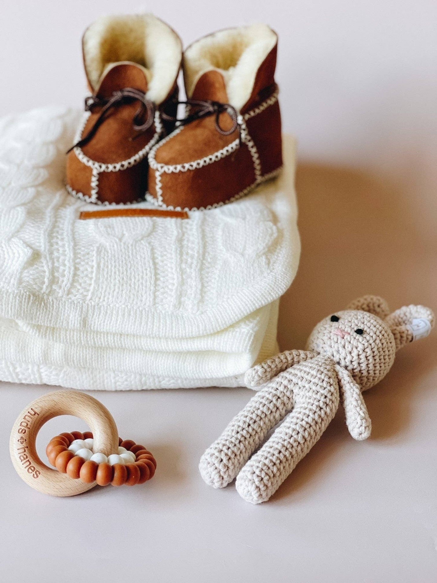 Sheepskin Baby Bootie | Camel: Small