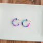 Cam Mini Hoops - Purple Party // Earrings, Jewelry, Gifts