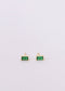 Baguette - Emerald - Gold Earrings