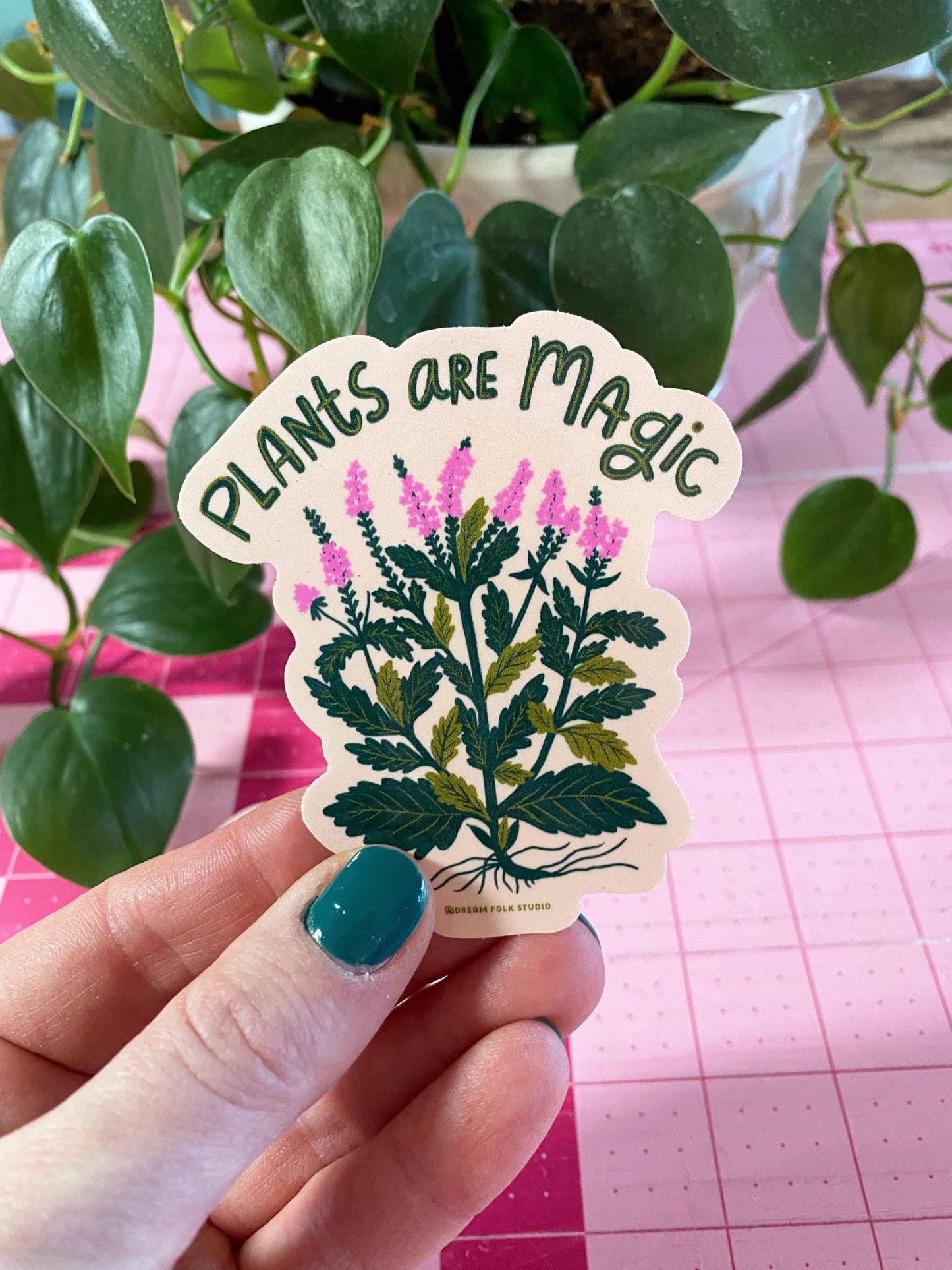 Plants are Magic Sticker - Vervain - Verbena Flower Decal