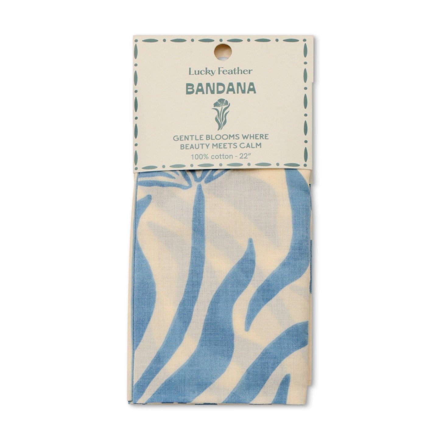Happiness Bandanas - Blue/wht floral - Calm