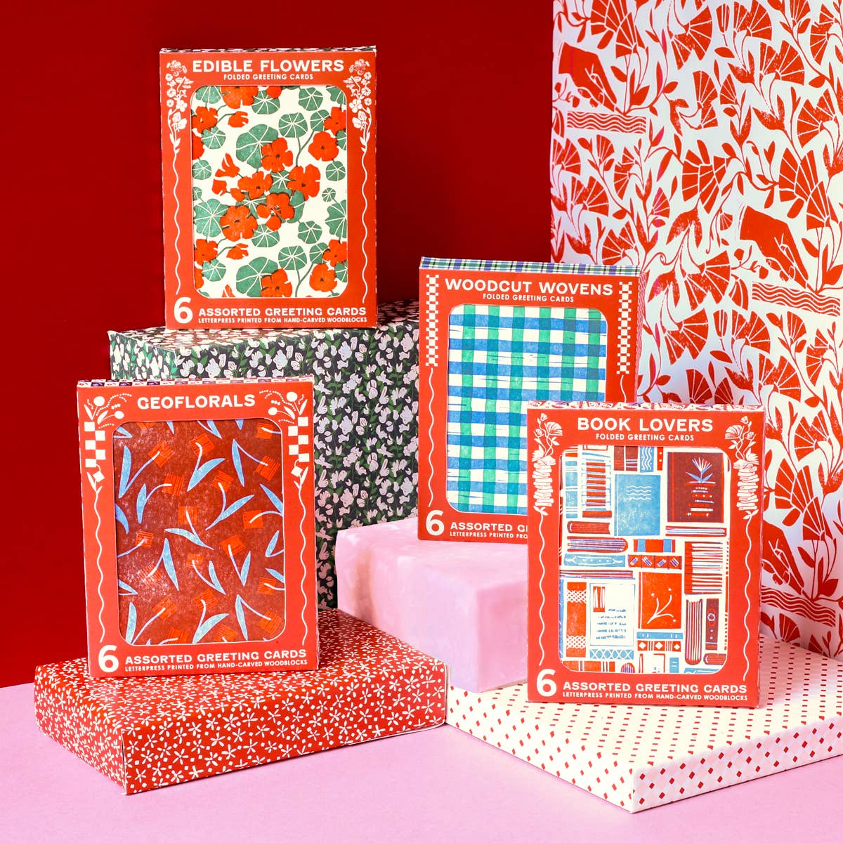 Edible Flowers Assorted Letterpress Cards Set