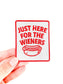 Just Here for the Wieners Embroidered Patch Iron On Hot Dog