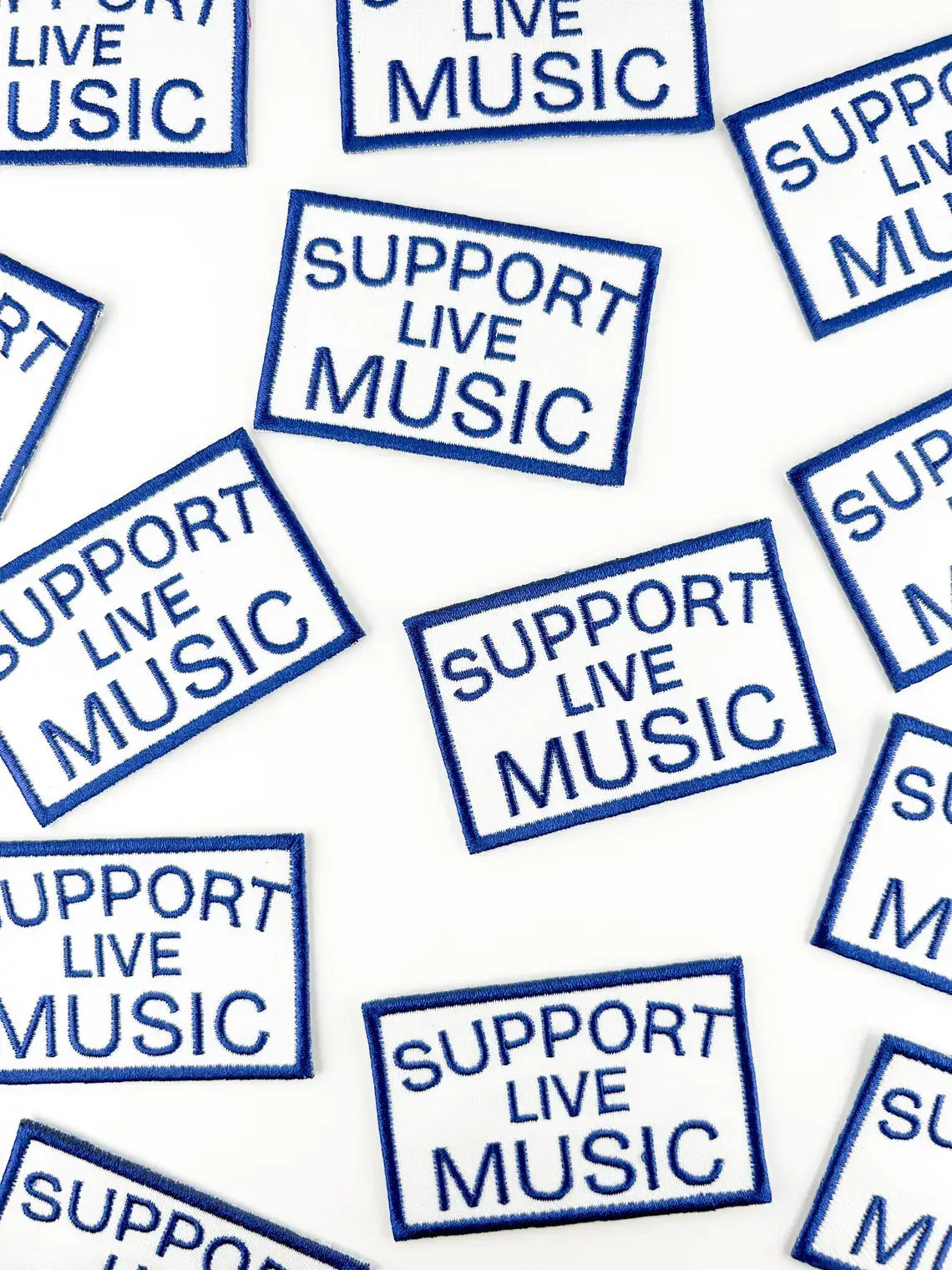 Support Live Music Embroidered Iron On Patch, Trucker Hat