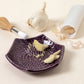Ceramic Garlic Grater, 3-Piece Set – Eggplant