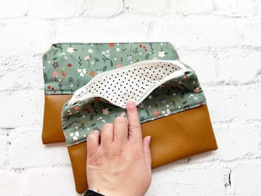 Cosmetic bag, Flat Make up bag, Zipper Pouch