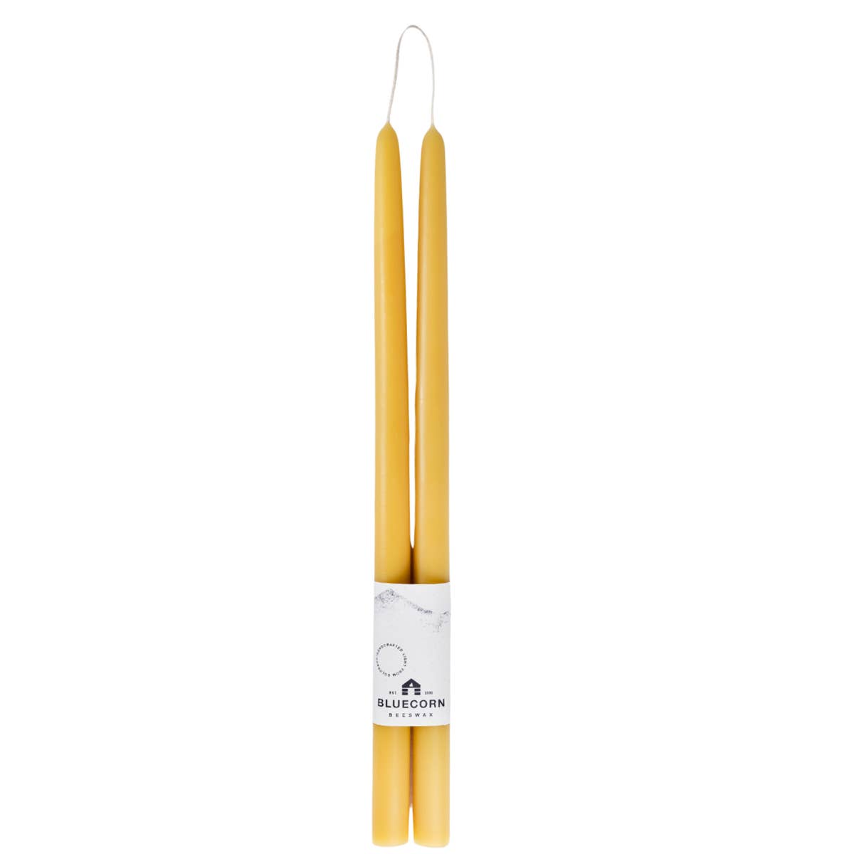 Pair of Hand-Dipped Beeswax Taper Candles