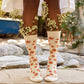 Socks that Stop Violence Against Women (Orange Flowers): Medium
