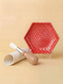 Ceramic Garlic Grater, 3-Piece Set – Red