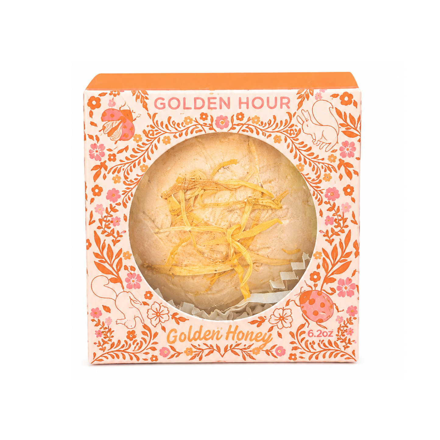 The Golden Hour Bath Bomb in Golden Honey