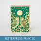 Owl Love Mini Letterpress Greeting Card by Phoebe Wahl