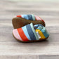 Rainbow Striped Angled Moccasins