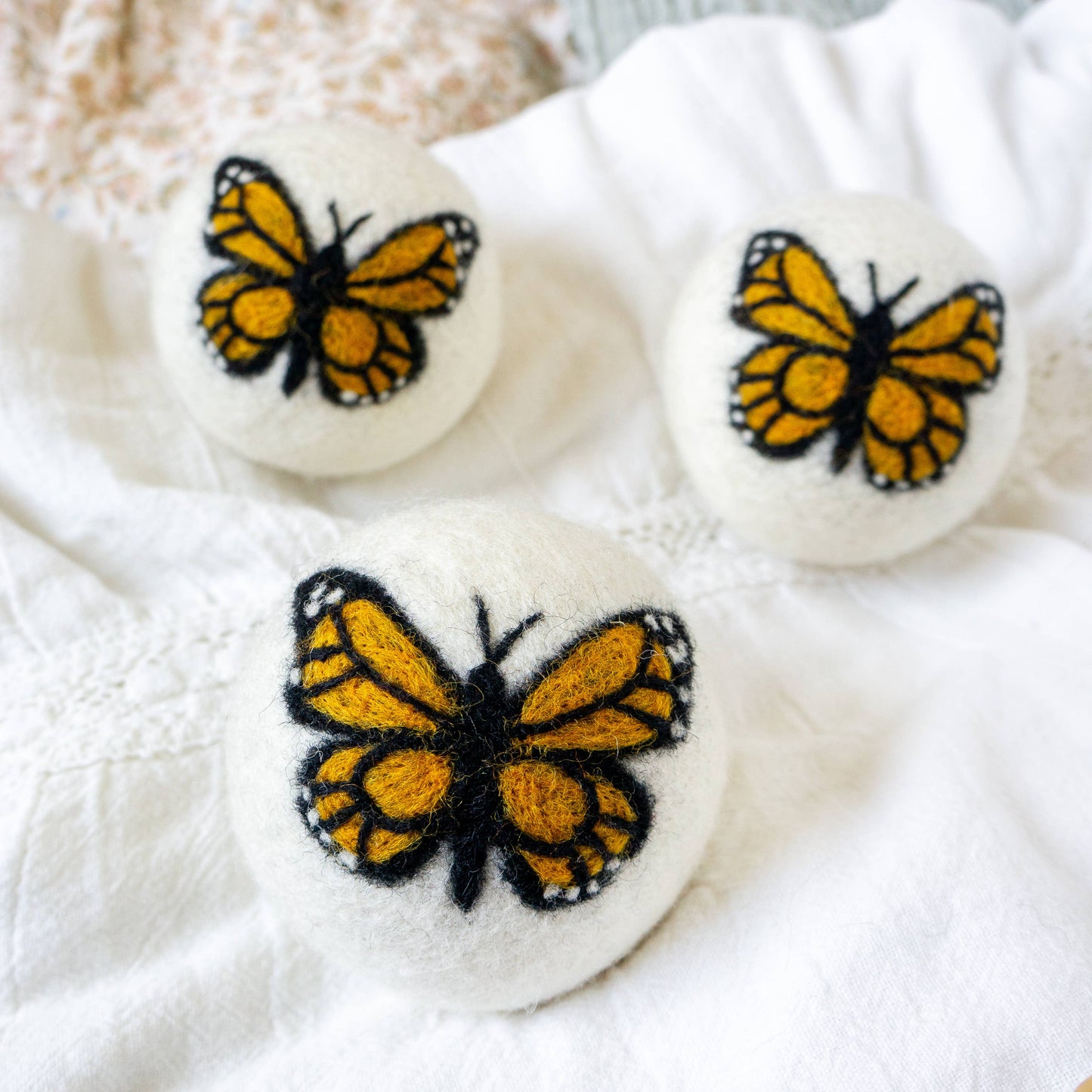 Monarch Butterfly Eco Wool Dryer Balls
