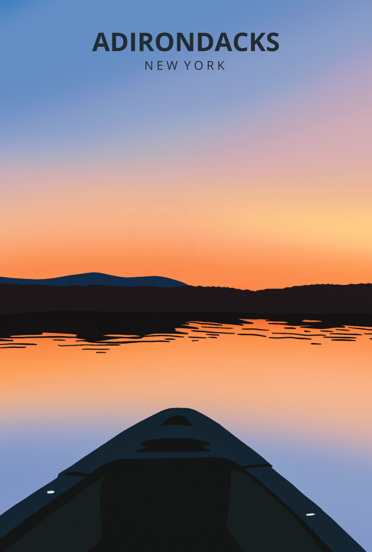 Adirondacks | Canoe Postcard