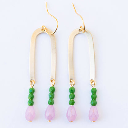 Long Arch Beaded Earrings