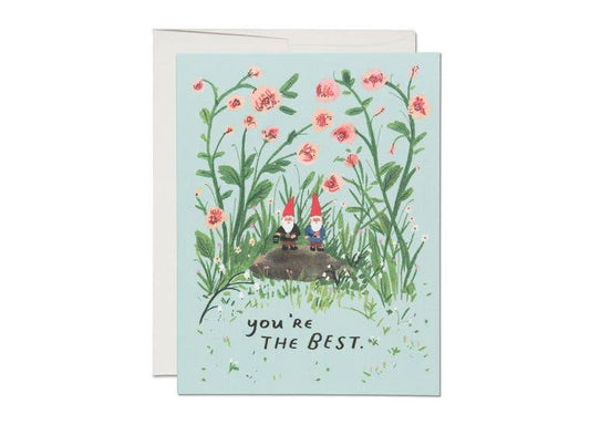 Garden Gnomes friendship greeting card