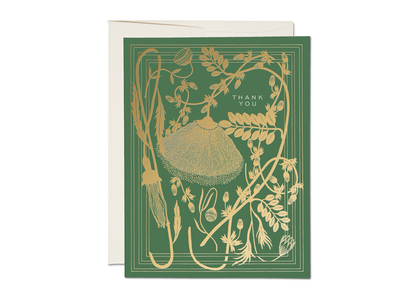 Sage thank you greeting card