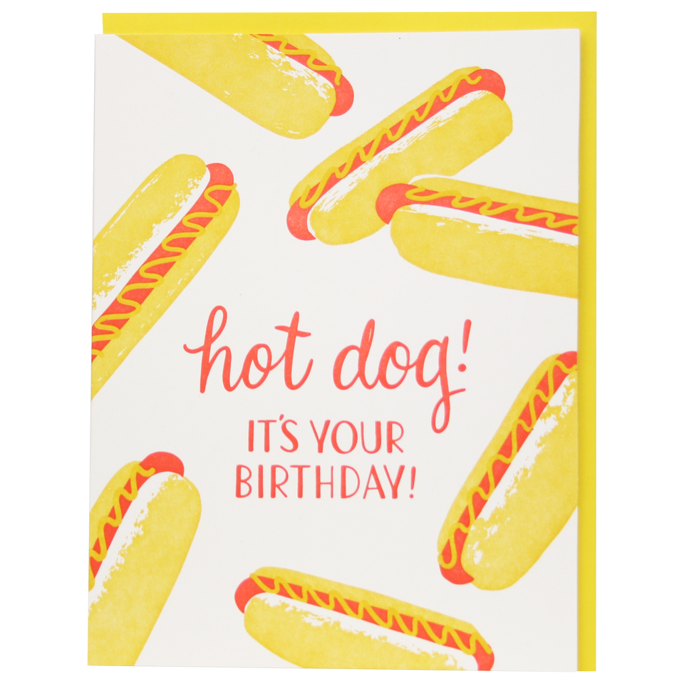 Hot Dogs Birthday Card