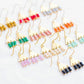 Colorful Triangle Geometric Earrings with beaded Fringe